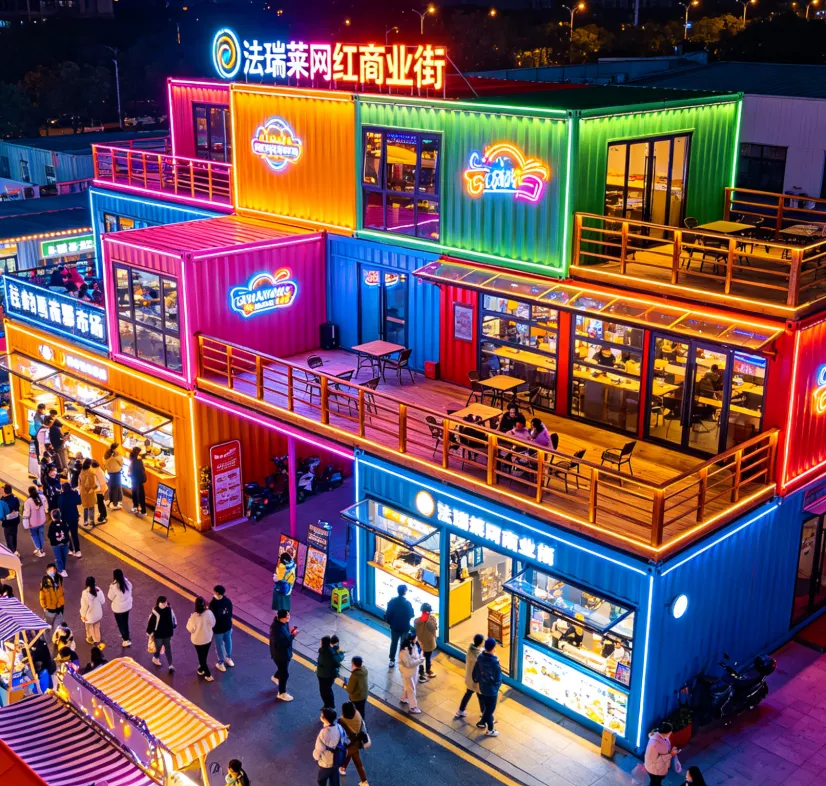 falilai Internet celebrity commercial street container shops