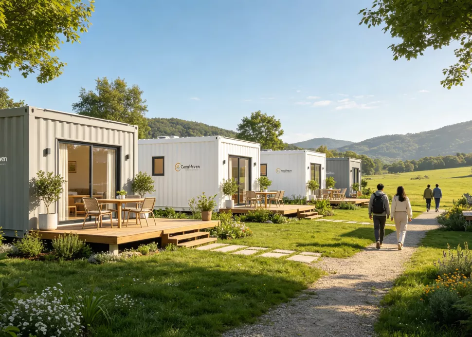 Prefabricated construction, compressing the construction