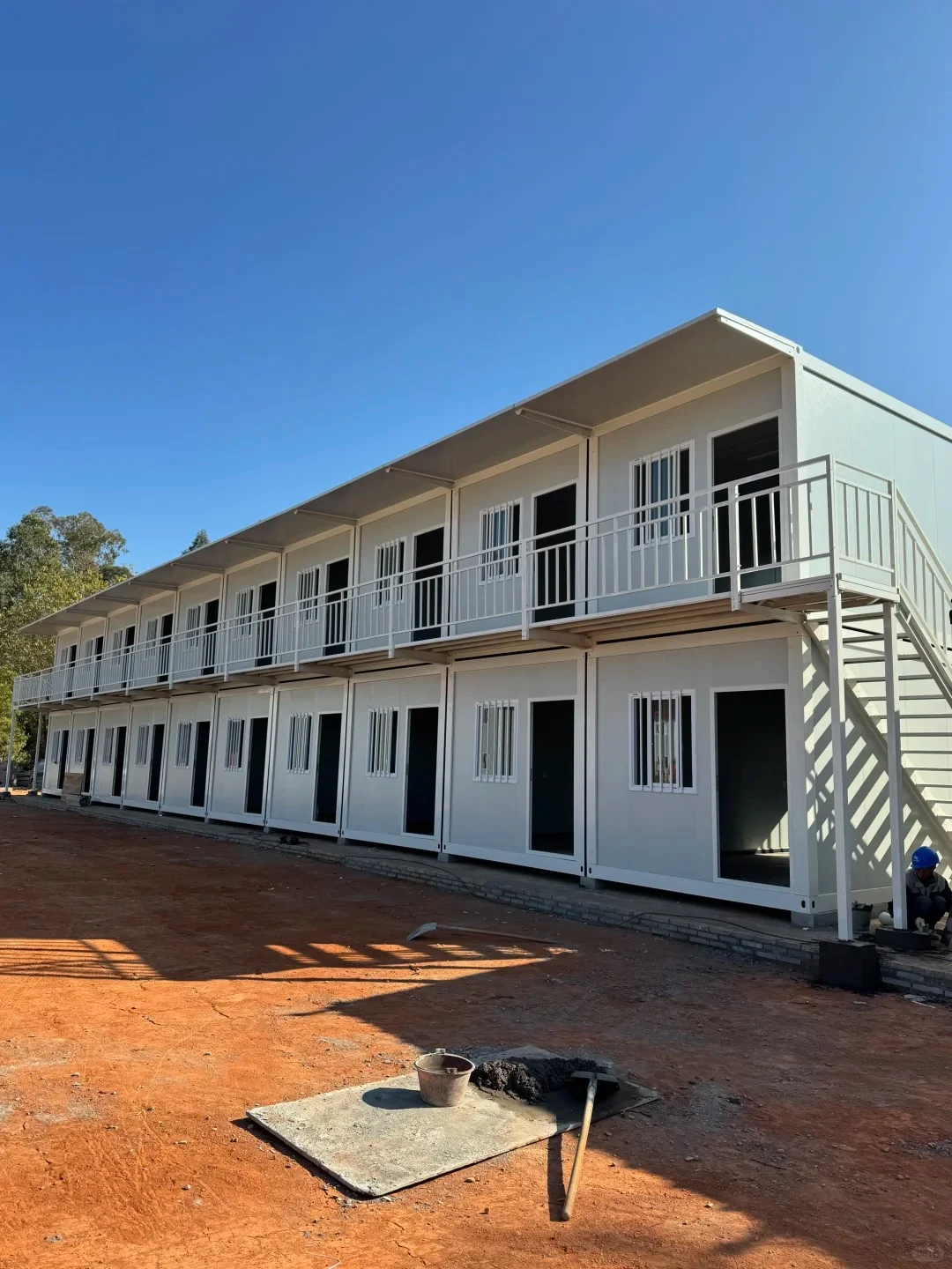Two-Storey Modular Site Building Under Installation